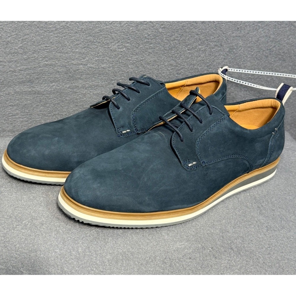 Dune London Suede Derby Shoes Navy Blue Men's US 10 EU 43 Lace Up Dress Casual